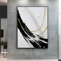 Home pure hand-painted abstract oil painting living room porch decorative painting modern corridor corridor mural vertical wall painting