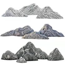 Stone carving snow wave stone slice combination rockery Chinese natural Taishan stone indoor and outdoor landscaping landscape stone courtyard ornaments