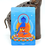 P43-yao shi fo become attached to the pvc cards Buddha card amulet card 8 5cm * 5 4cm