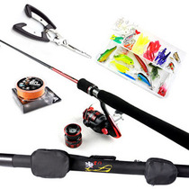 Fishermans journey 1 98 M adjustment straight handle Laya Rod 10-axis spinning wheel rod barrel Luya set