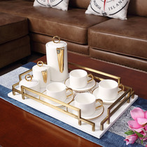 European home Bone China Ceramic coffee cup set American model room Tea set Decoration ornament Wedding gift