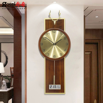 Light luxury calendar clock clock living room home fashion modern simple clock Wall creative new Chinese hanging watch