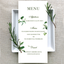 Wedding menu recipes custom wedding wine list wedding process card thank you card business banquet menu