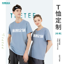 Short-sleeved custom work clothes T-shirt printed logo custom-made enterprise training organization team team building cultural shirt cotton t