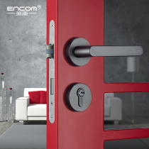 Yingkang black Gray Silent door lock indoor bedroom door lock split magnetic suction silent wooden door Nordic simple wooden door