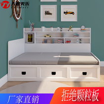  Childrens bed Tatami bed Storage bed cabinet one single ins bookshelf bed board combination Small apartment Childrens room