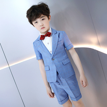 Childrens Suit 2021 New Boys Dress Small Suit British Style Short Sleeve Shorts Suit Performance