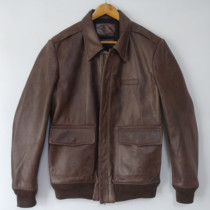 Rare leather Food grade natural matte old thick cowhide Japanese edition A2 slim flight jacket leather men