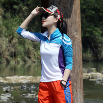Outdoor long-sleeved fast-drying clothes womens T-shirt sports hiking breathable sunscreen mountaineering spring and summer color quick-drying clothes thin