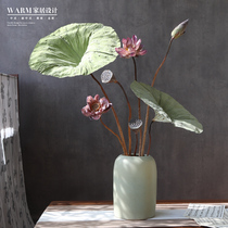 Dried lotus flower bouquet lotus pod real flower decoration living room decoration vase high-quality air-dried lotus leaf natural new Chinese style