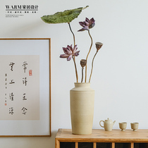 Natural lotus dried flowers real flowers dried lotus leaves lotus bouquets living room furnishings high-end new Chinese style vase decoration
