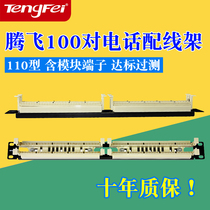 Tengfei 110 100 pair telephone distribution frame 19 inch cabinet telephone jumper 100 pair voice wire rack
