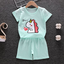 Childrens short-sleeved T-shirt suit Baby summer dress Half sleeve baby clothes Child boy dress girl style 6 months