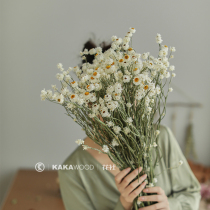 French immortelle small white plum silver chrysanthemum natural dried flower bouquet with small fresh mini imported real flower decorative flowers