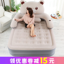  Cartoon inflatable bed Cute double inflatable mattress single plus high air cushion bed outdoor household thick inflatable bed