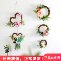 Interior wall garland rattan ring wall decoration wall wall decoration living room bedroom dining room wall pendant