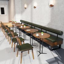  Cafe table and chair combination Shopping mall rest round arc shaped milk tea shop Restaurant Hotel lobby sofa