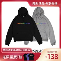 ATMKFTY autumn and winter thick warm riding sweater rainbow print hooded cotton jacket motorcycle suit for men and women