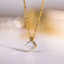 Wing | RMBten 18k gold natural diamond lock bone chain 0 20ct diamond starter bi preparation