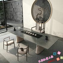 Simple modern new Chinese Tea Table Rock board kung fu tea table Villa office tea table light luxury Zen household tea table