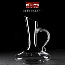 Crystal wine glasses set diamond decanter household tall cup wine glasses 2 4 sets of personalized wine set