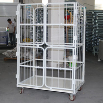 Logistics trolley storage cage to make up the difference with brake shelf