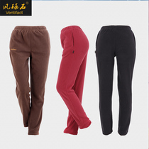 Grashem pants women thick cold and warm loose double-sided velvet autumn and winter elastic sports Men Outdoor assault pants inside