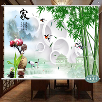 Customized home and rich bamboo 3D curtain roller blind painting full shading sunshade bead lifting hand drawing living room bedroom