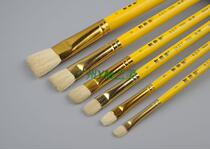  Xiedetang sheeps tail gouache brush Sheeps hair gouache brush 980 short rod wool watercolor pen Oil painting pen 6