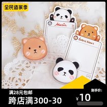 EverEin bear face big acrylic PP clip hand tent decoration transparent plastic clip cute panda brown bear