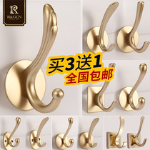 Light luxury shoe cabinet wardrobe hook Entrance wall hanging clothes without punching a single metal gold clothing door hanging hook