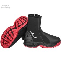 Thick-sole 5MM diving shoes diving boots high-top outdoor beach traceability shoes non-slip snorkeling sea equipment fishing and hunting