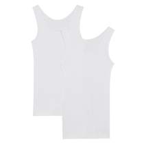 MUJI Womens Cotton Ribbed Sleeveless Shirt 2pcs