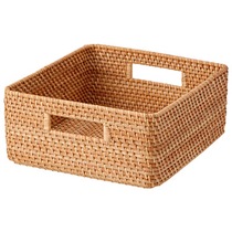 MUJI can overlap rattan in a square basket