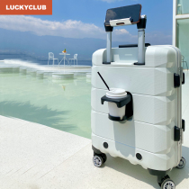 Lucky Club multifunctional open luggage small 20 inch business travel boarding case aluminum frame trolley box
