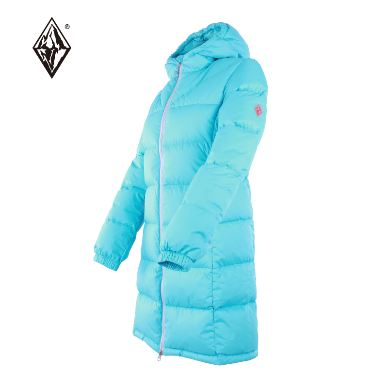 Black Ice Classic F8955 Female Duck Down with Cap Leisure Long Down Dress Winter Slimming Down Coat