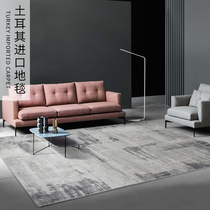 Turkey imported living room high-end gray Italian minimalist light luxury carpet summer bedroom Nordic modern style floor mat