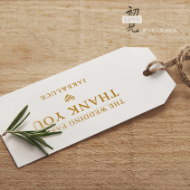 Customized hipster Retro Wedding Thanks Card Hanging Card Tag Wish Card Personality Greeting Card Ribbon