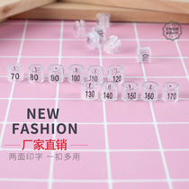 Transparent size buckle 5 7 9 11 13 15 17 19 round flat hook round hook universal pants blank size ring