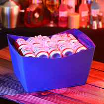 ktv bar beer barrel ice bucket Champagne wine wine ice barrel plastic rectangular box beer basket 24