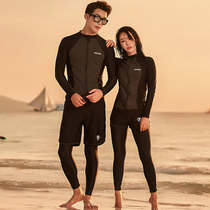 Korean diving suit female couple swimsuit suit long sleeve sunscreen jellyfish dress thin men surf suit snorkeling swimsuit
