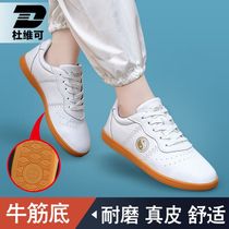 Duveable 22 Spring Summer Tai Chi Shoes Womens Beef Tendon Bottom Genuine Leather Martial Arts Shoes Mens Taijiquan Kungfu Sneakers Practice Martial Shoes