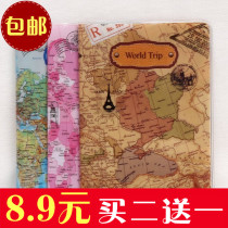 Korean cute passport holder ID card set overseas travel documents protection cover creative simple passport cover