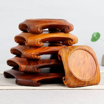 Rosewood ornament base Tianyuan Local Teapot vase Purple Sand pot incense burner Strange stone solid wood crafts base