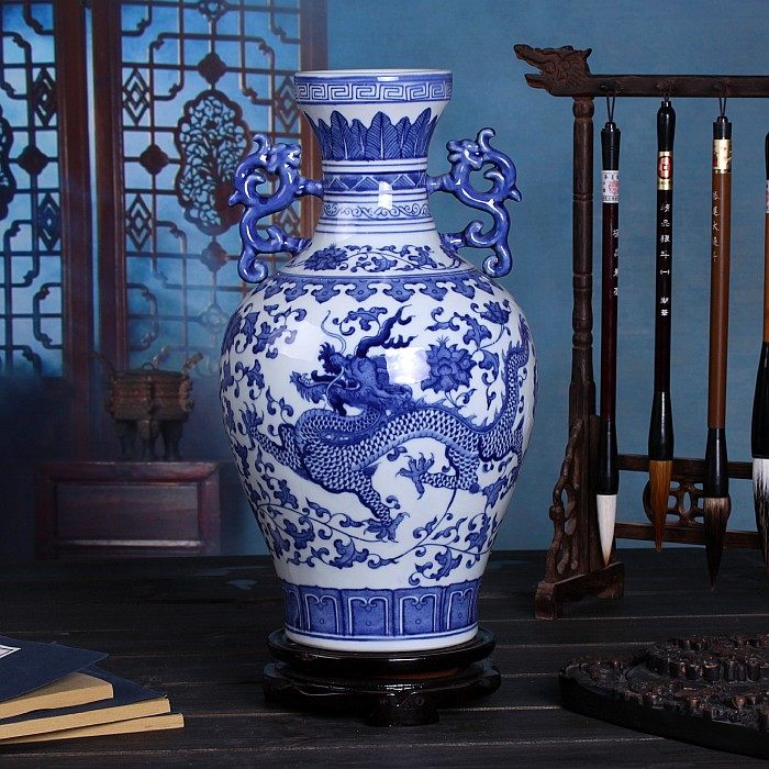 双耳青花瓷花瓶-双耳青花瓷花瓶促销价格、双耳青花瓷花瓶品牌- 淘宝