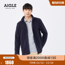 AIGLE AIGLE Autumn and Winter DELAWAY F21 male C300 thick warm elastic fast dry comfortable full pull fleece