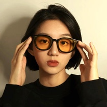 Fish together with sunglasses female tide lang yellow orange oval sunglasses male sunglasses female senior sensins