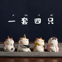 Cat opening blind box decoration small toy girl girl heart doll set full set of cute hand office gifts