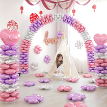 Wedding arch decoration Wedding decoration scene decoration Wedding room decoration Net celebrity opening balloon wedding door decoration
