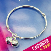 New Korean version of hipster Bell anklet Silver fashion anklet girls smooth simple Joker temperament foot ring